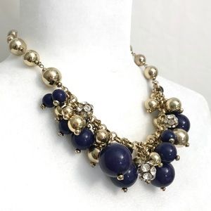 Gold & purple beaded necklace